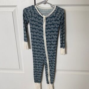 Blue and White Kids One Piece Footie